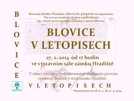 Výstava - Blovice v letopisech 27.02.2014