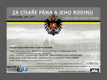 Muzeum Blovice: výstava Za císaře pána a jeho rodinu 7. 6. 2014 – program