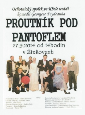 Žinkovy: divadelní představení Poutník pod pantoflem 27.09.2014