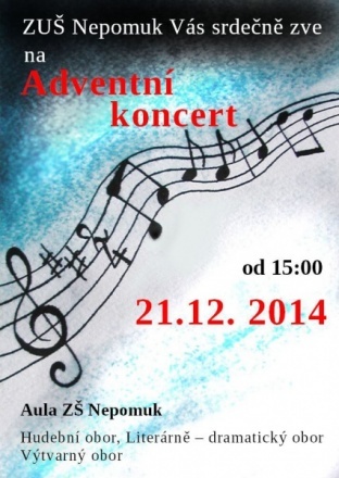 Adventní koncert ZUŠ Nepomuk 21.12.2014