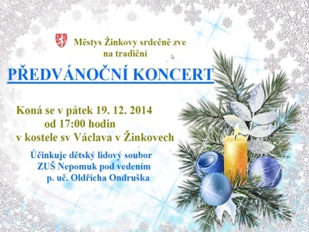 Žinkovy: předvánoční koncert 19.12.2014