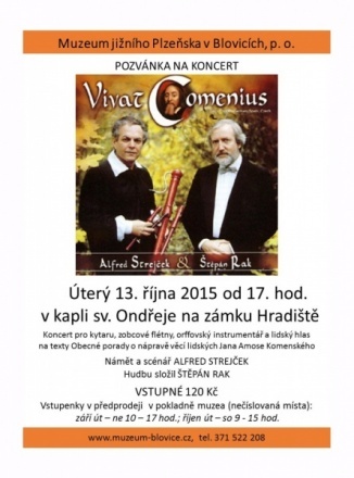 Muzeum Blovice: koncert Vivat Comenius 13.10.2015