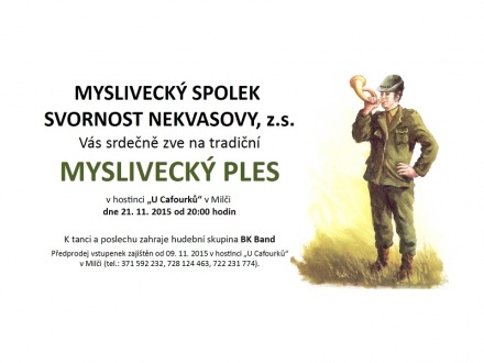 MYSLIVECKÝ PLES v Milči 21. 11. 2015