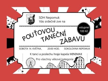 Sokolovna Nepomuk: Pouťová taneční zábava 14.05.2016