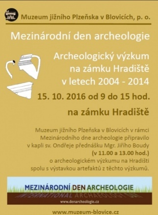 Blovice: Mezinárodní den archeologie 15.10.2016