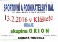 Sportovní a podnikatelský bál v Klášteře